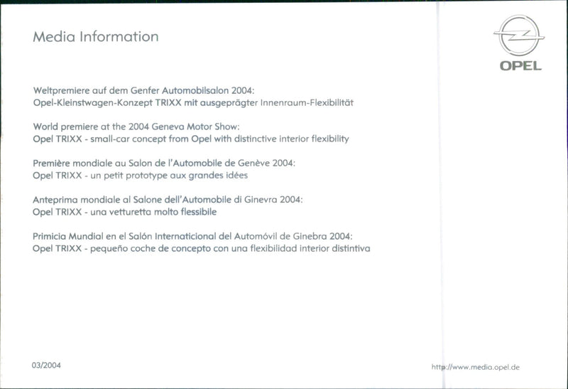 Opel Trixx - Vintage Photograph