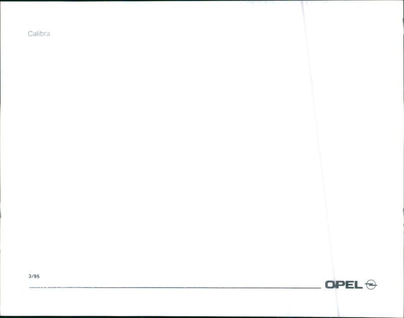 1995 Opel Calibra - Vintage Photograph