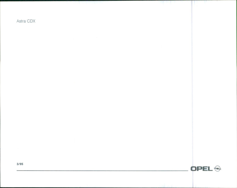 1995 Opel Astra CDX - Vintage Photograph