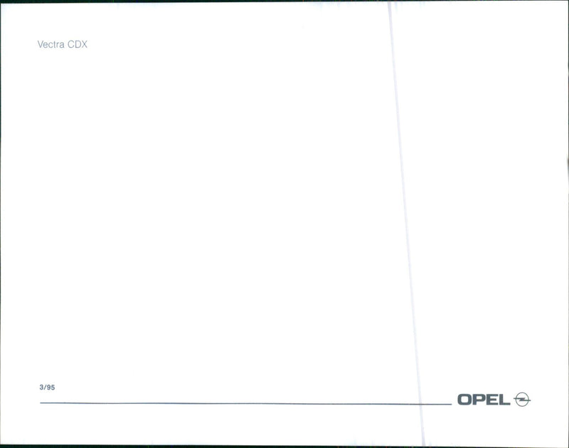 1995 Opel Vectra CDX - Vintage Photograph