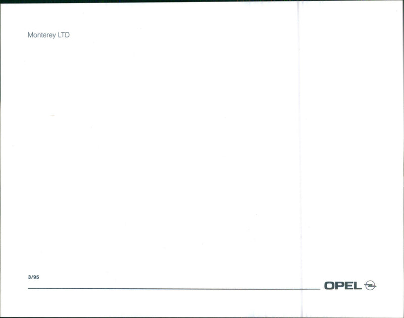 1995 Opel Monterey LTD - Vintage Photograph