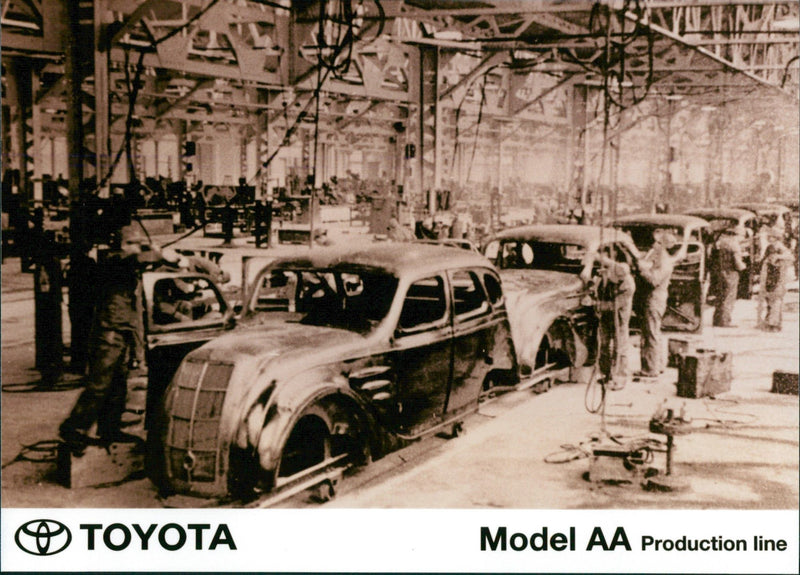 Toyota Model AA Production Line. - Vintage Photograph
