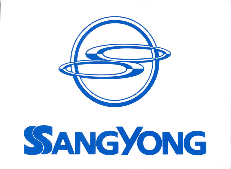 SsangYong Musso Logo - Vintage Photograph