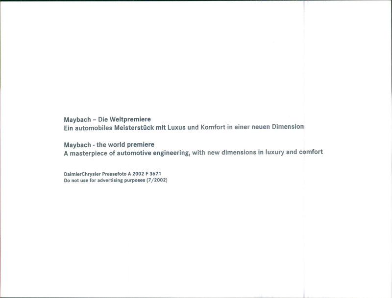 2002 Maybach - Vintage Photograph