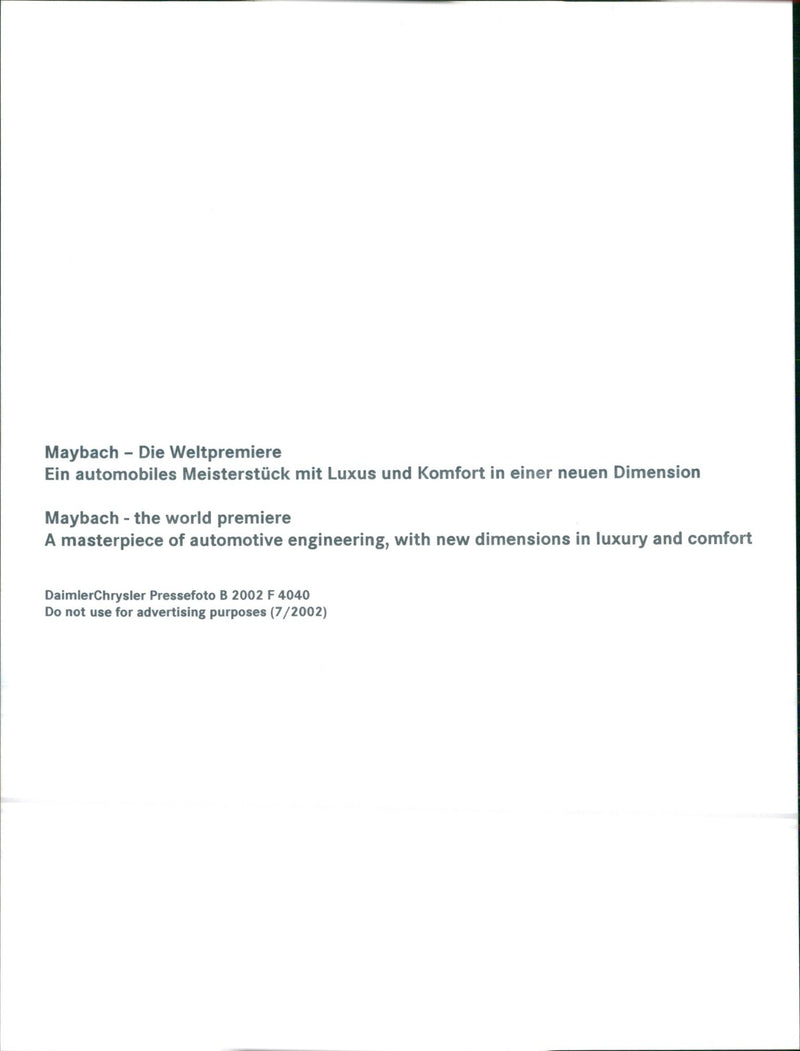 2002 Maybach - Vintage Photograph