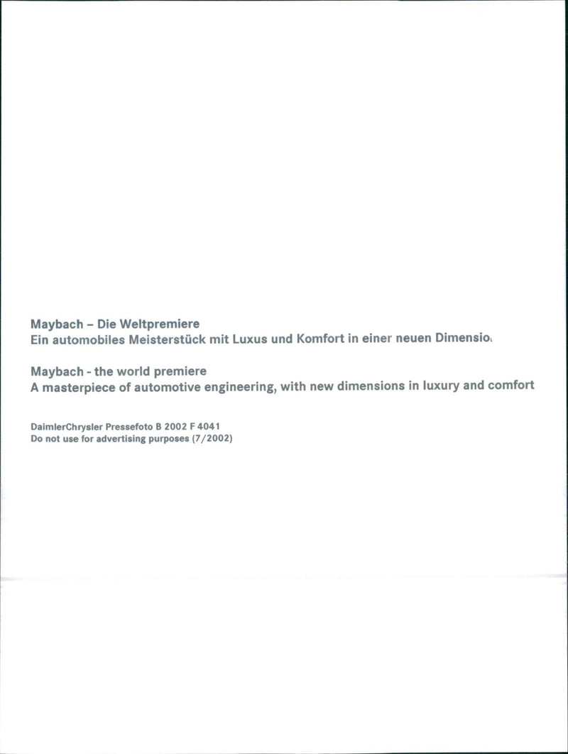 2002 Maybach - Vintage Photograph