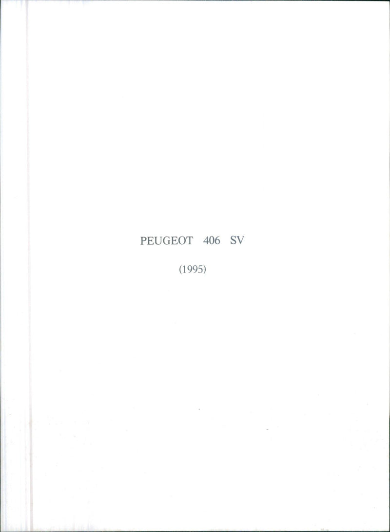 1995 Peugeot 406 - Vintage Photograph
