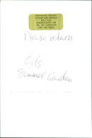 STEPHANIE STEWART 15 VINEYARD AVENUE MILL HILL LONDON NW7 1 HR TEL : - Vintage Photograph