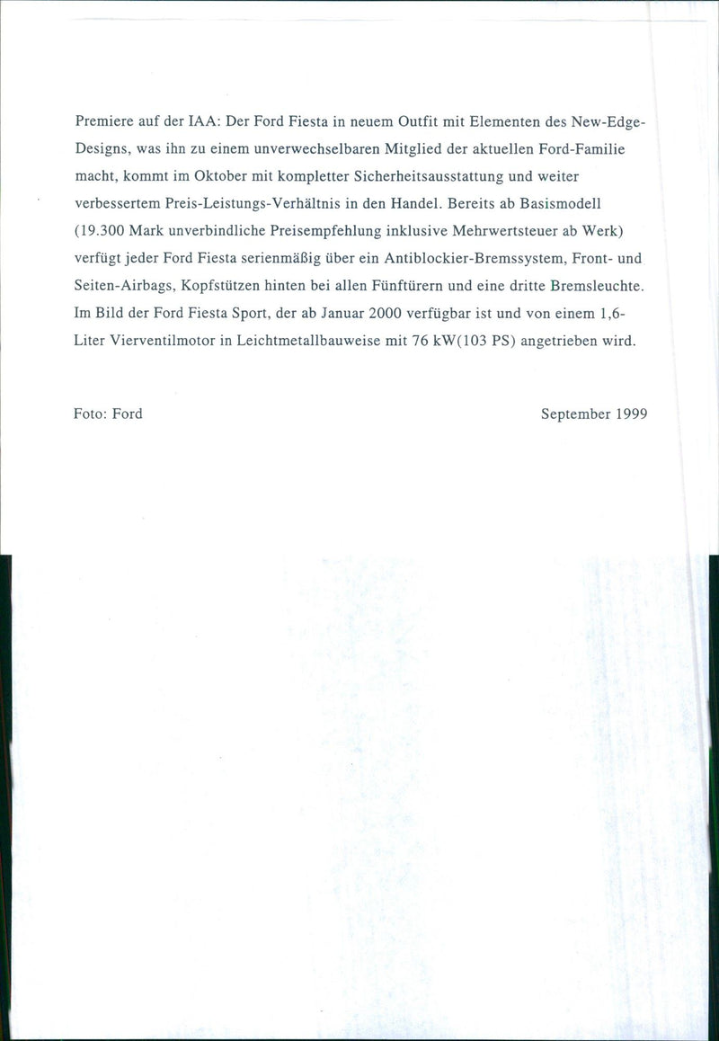 1999 ALLEN FUNFTURERN UND EINE DRITTE BREMSLEUCHTE MARK UNVERBINDLICHE - Vintage Photograph