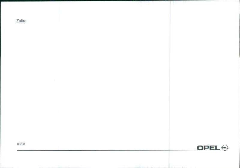 1998 Opel Zafira - Vintage Photograph