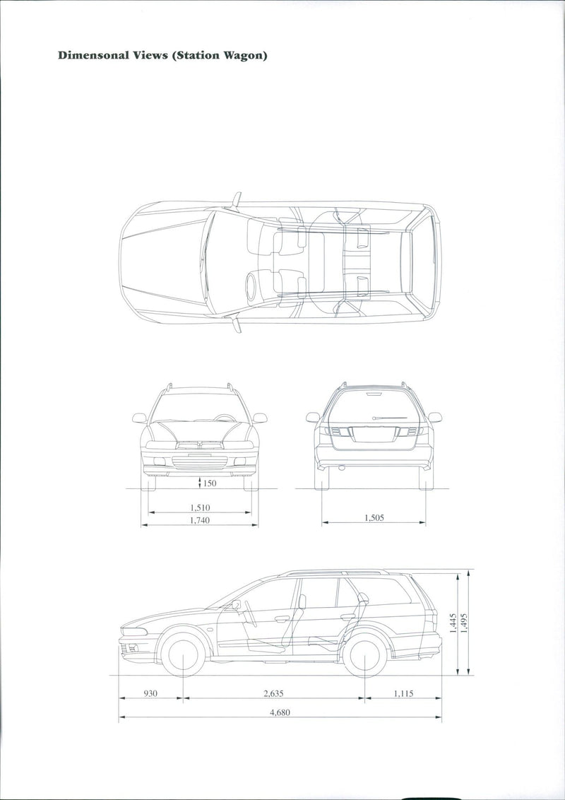 Mitsubishi Station Wagon - Vintage Photograph