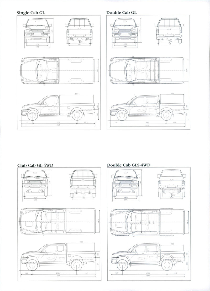 Mitsubishi pick up trucks dimensions - Vintage Photograph