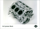 V6 Cylinder Block. - Vintage Photograph