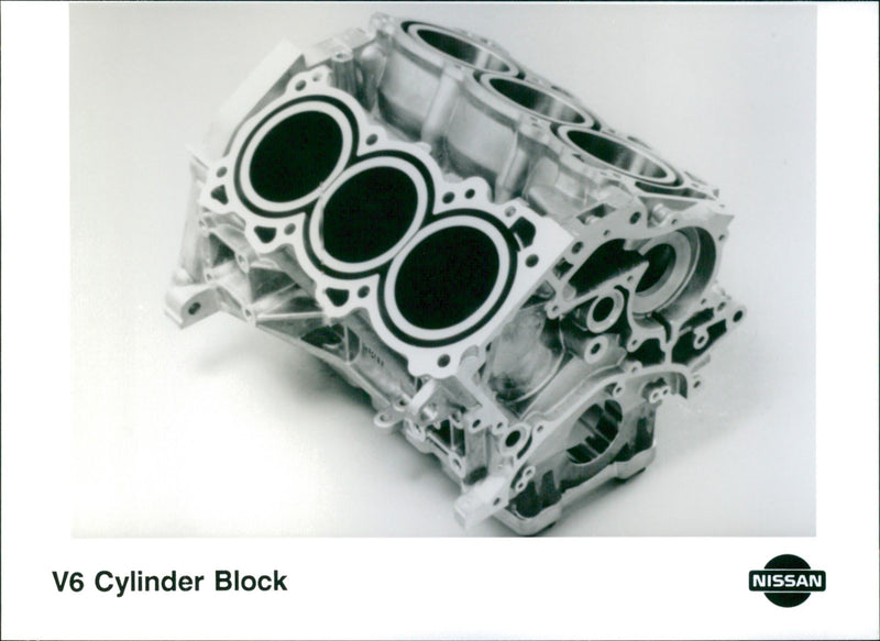 V6 Cylinder Block. - Vintage Photograph