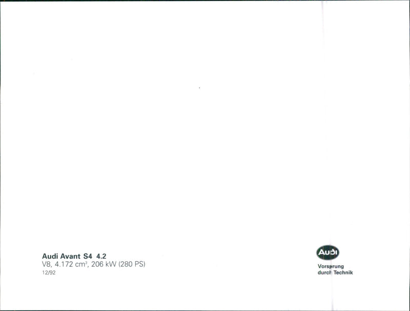 1992 Audi Avant - Vintage Photograph