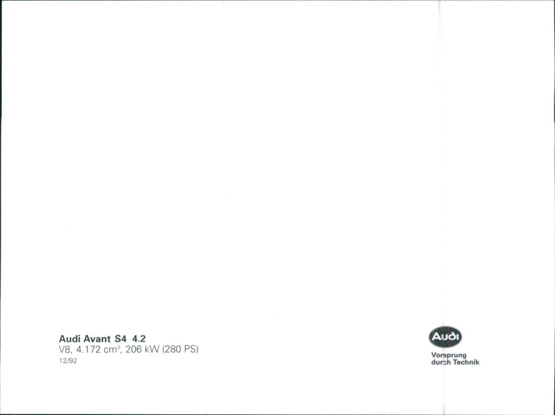 1992 Audi Avant - Vintage Photograph