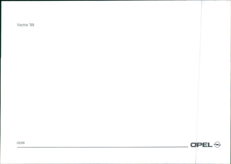 1999 Opel Vectra - Vintage Photograph