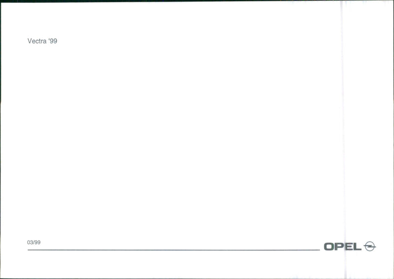 1999 Opel Vectra - Vintage Photograph