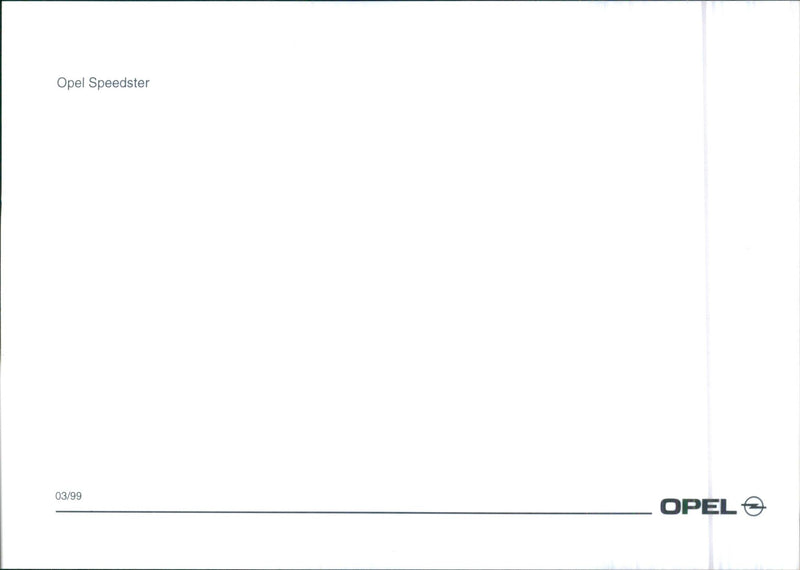 1999 Opel Speedster - Vintage Photograph