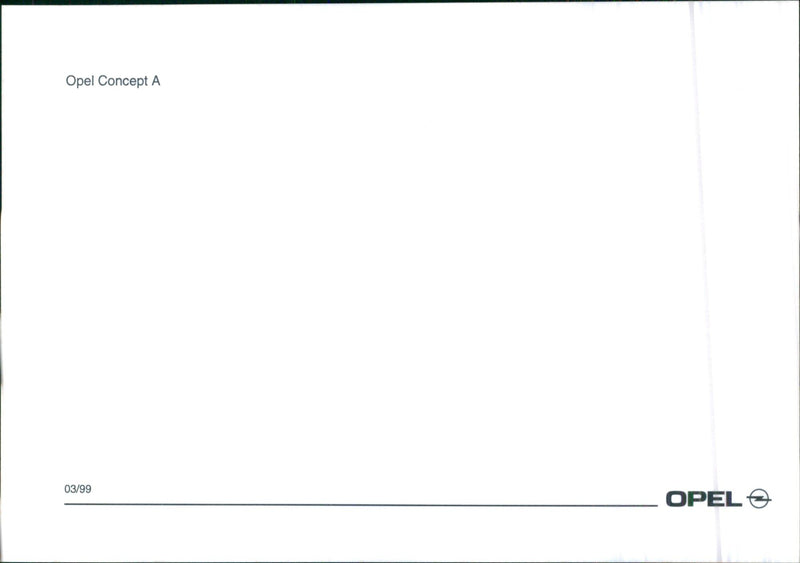 1999 Opel Concept A - Vintage Photograph