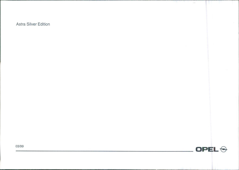 1999 Opel Astra Silver Edition - Vintage Photograph