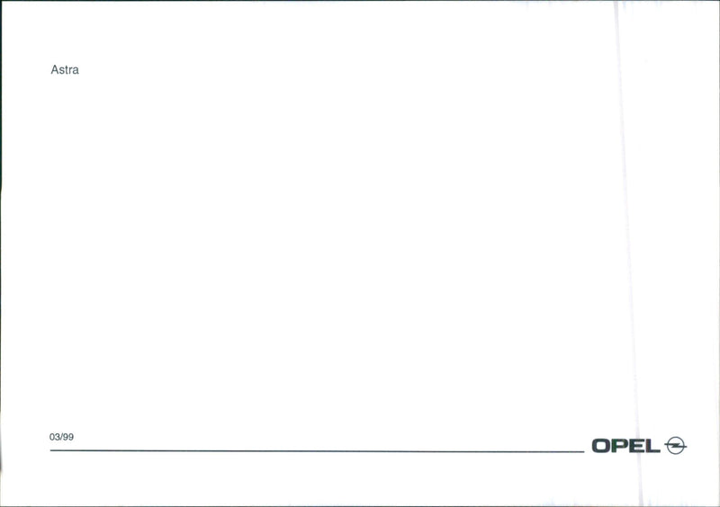 1999 Opel Astra - Vintage Photograph