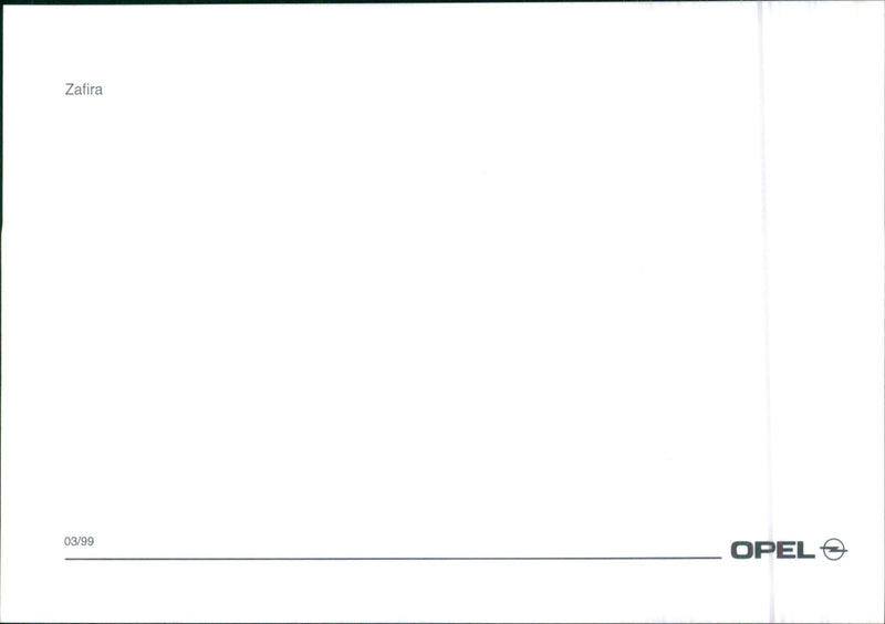 1999 Opel Zafira - Vintage Photograph