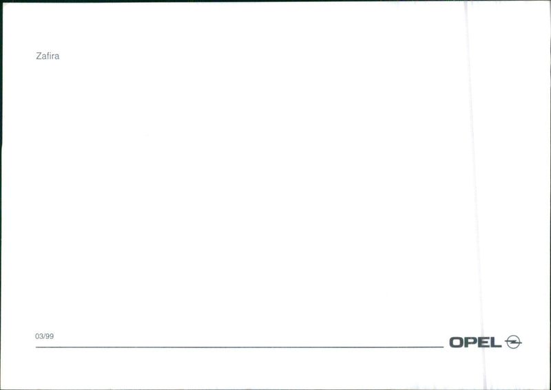 1999 Opel Zafira - Vintage Photograph