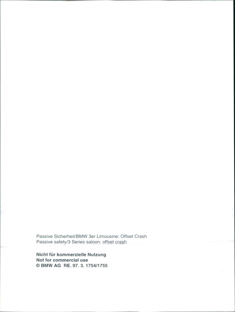 Offset Crash Passive safety - Vintage Photograph