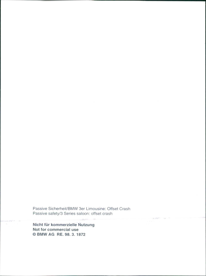 Offset Crash Passive safety - Vintage Photograph