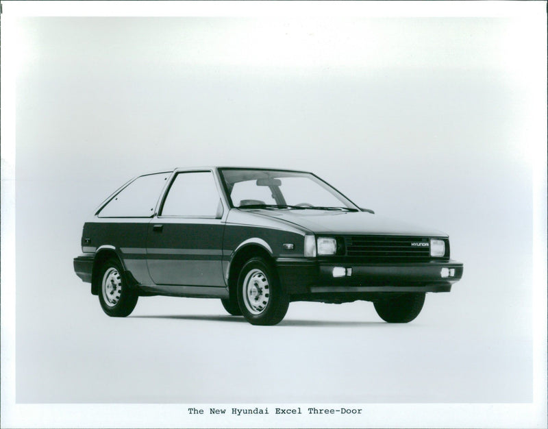 The New Hyundai Excel Three-Door - Vintage Photograph