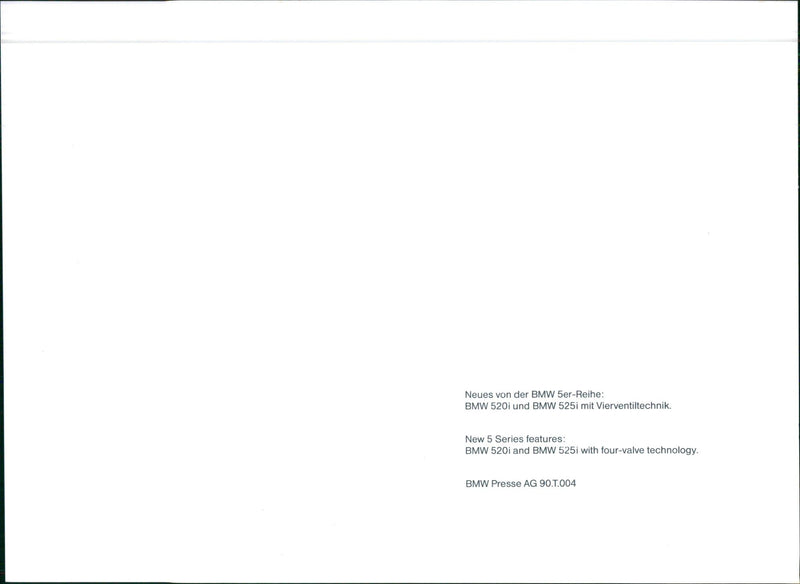 BMW 5220i and BMW 525i - Vintage Photograph