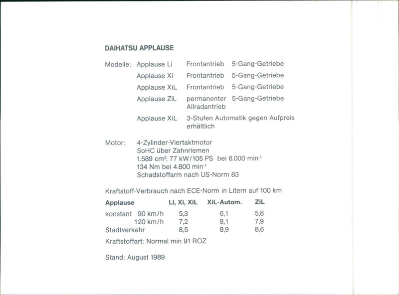 Daihatsu Applause - Vintage Photograph