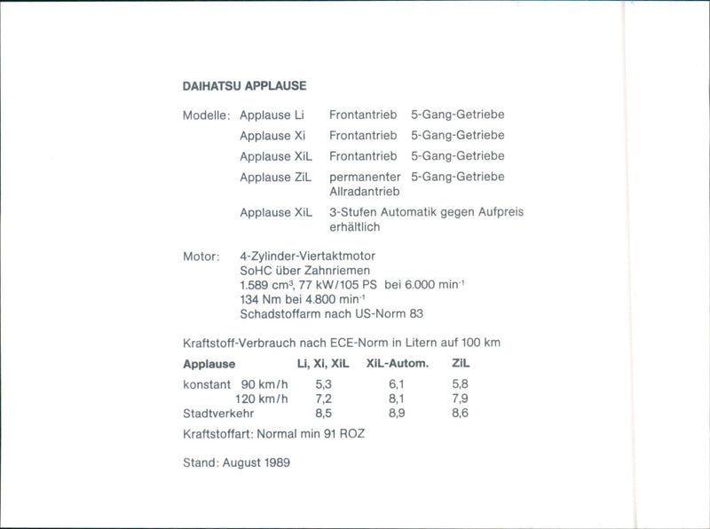 Daihatsu Applause - Vintage Photograph