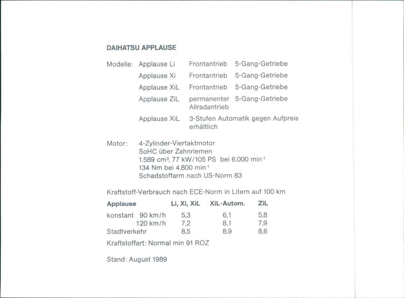 Daihatsu Applause - Vintage Photograph