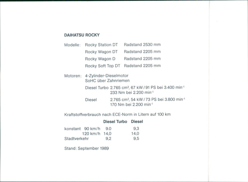 Daihatsu Rocky - Vintage Photograph