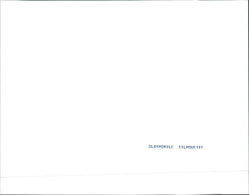 1990 Oldsmobile Silhouette - Vintage Photograph