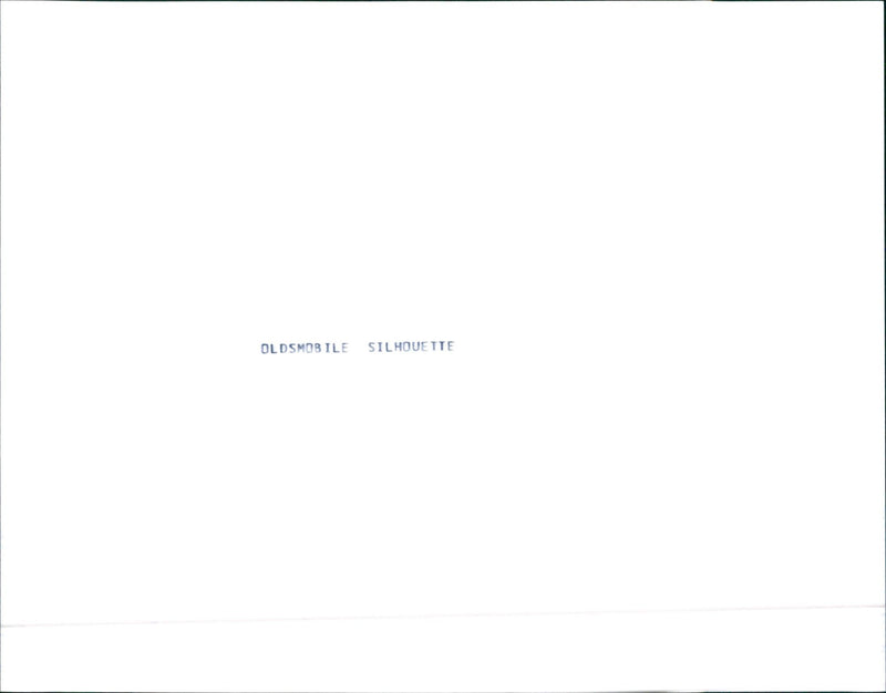1990 Oldsmobile Silhouette - Vintage Photograph