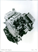 1985 Toyota AXV's engine - Vintage Photograph