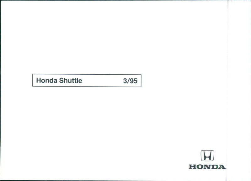 Honda Shuttle - Vintage Photograph