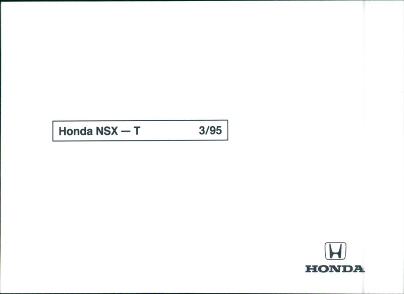 Honda NSX-T - Vintage Photograph