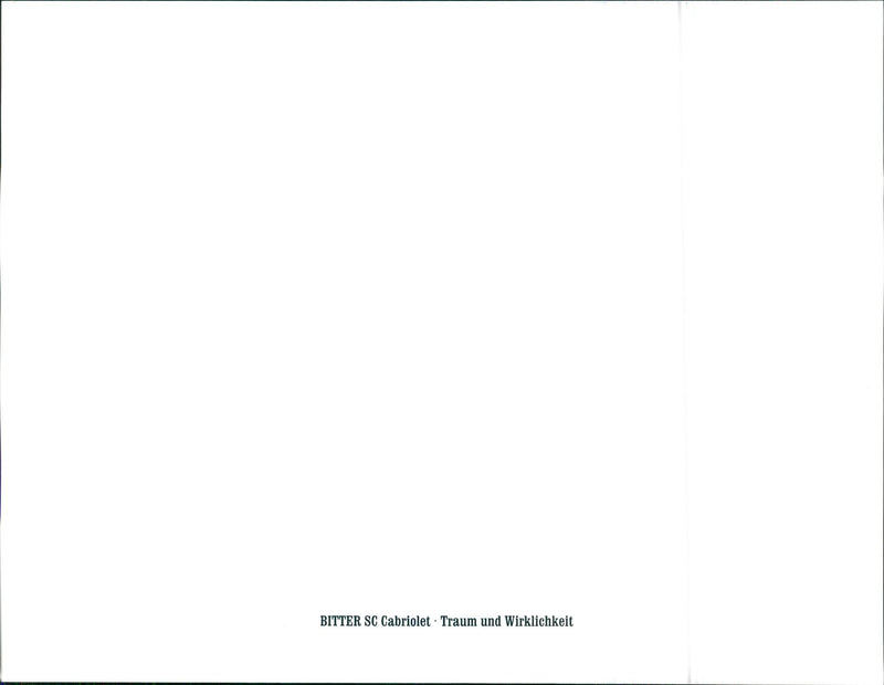 1985 Bitter SC Cabriolet - Vintage Photograph