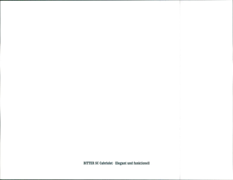 1985 Bitter SC Cabriolet - Vintage Photograph