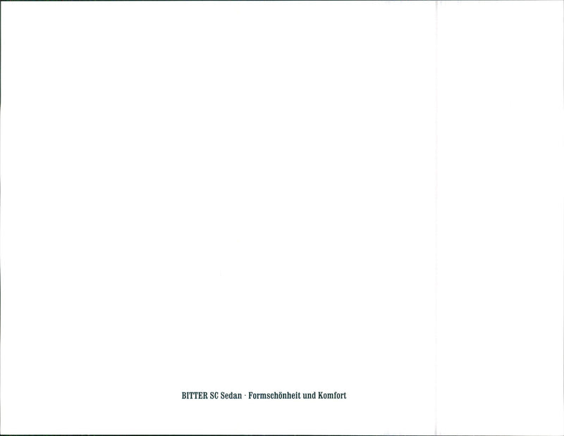 1985 Bitter SC Sedan - Vintage Photograph