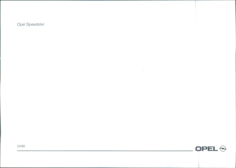 1999 Opel Speedster - Vintage Photograph