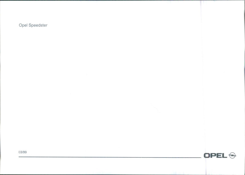 1999 Opel Speedster - Vintage Photograph
