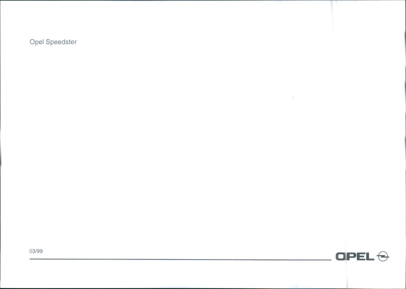 1999 Opel Speedster - Vintage Photograph