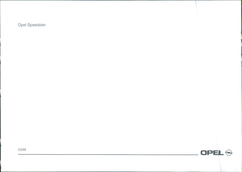 1999 Opel Speedster - Vintage Photograph
