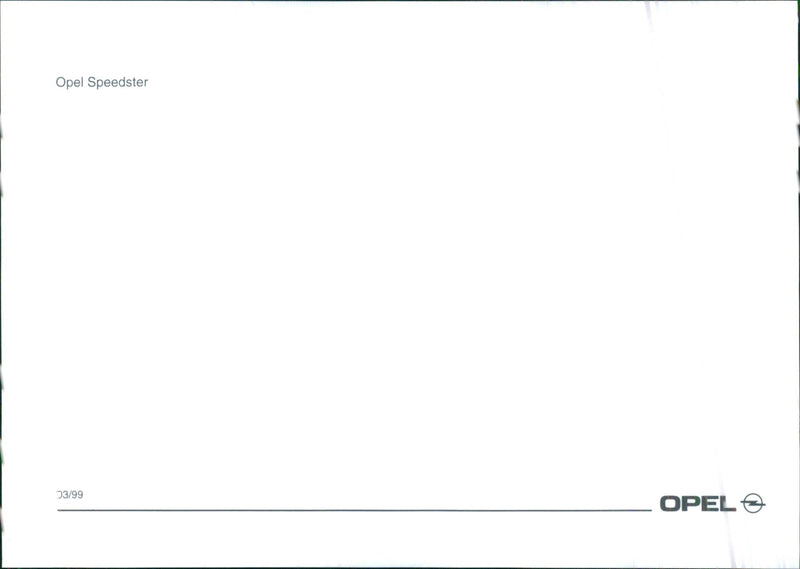 1999 Opel Speedster - Vintage Photograph
