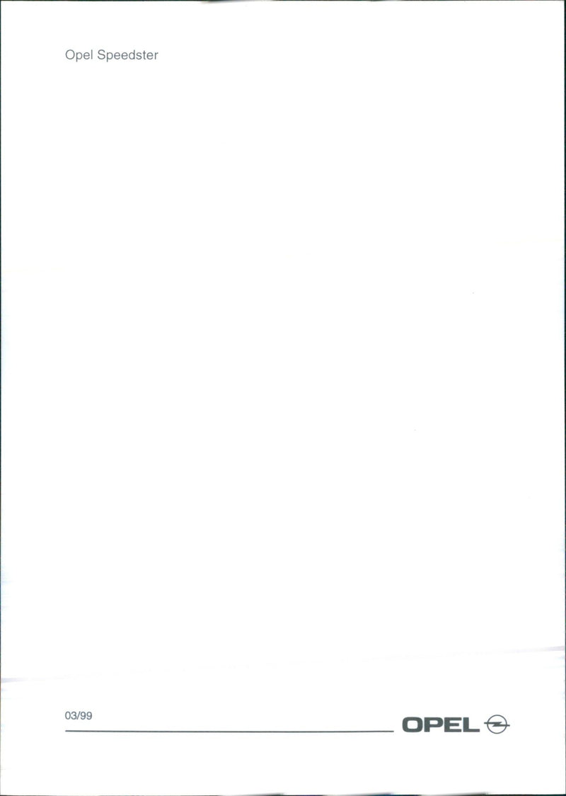 1999 Opel Speedster - Vintage Photograph